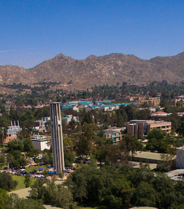 Aerial view of the UCR campus