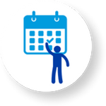 Calendar leave of absence icon