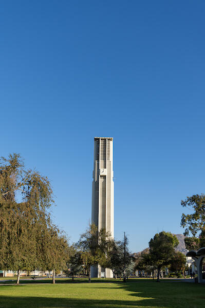 UCR Bell Tower and main lawn