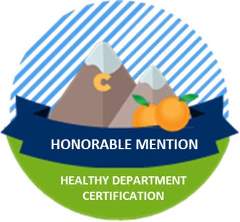 Healthy Department Certification - Honorable Mention